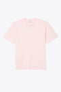 T-shirt in cotone rosa con logo al petto 