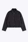 Bomber nero oversize in finta pelle -  Link Pu Jacket 