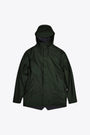 Giacca antipioggia unisex in pvc verde militare con cappuccio - Jacket 