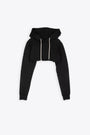 FELPA - CROPPED HOODIE -Nero 