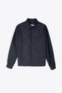 Navy blue wool blend boxy jacket - Leroy Jacket 