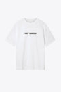 White cotton t-shirt with mirrored logo print - Distort T-shirt 