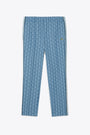 Light blue trackpant with monogram jacquard motif 