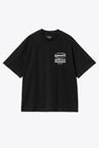 Black cotton t-shirt with logo print at chest - S/S Body Of Work T-Shirt 