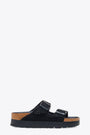 Black mesh sandal with platform sole - Arizona French Piping Flex Platform 