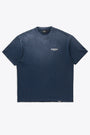 T-shirt in cotone blu lavato con logo al petto e sul retro - Represent Owners Club T-Shirt 