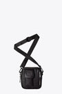 Black syntheric leather small bag with shoulder strap - Norwich Bag Small 