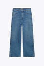 Jeans baggy blu chiaro con cristalli laterali - Over Denim Pants Crystals 