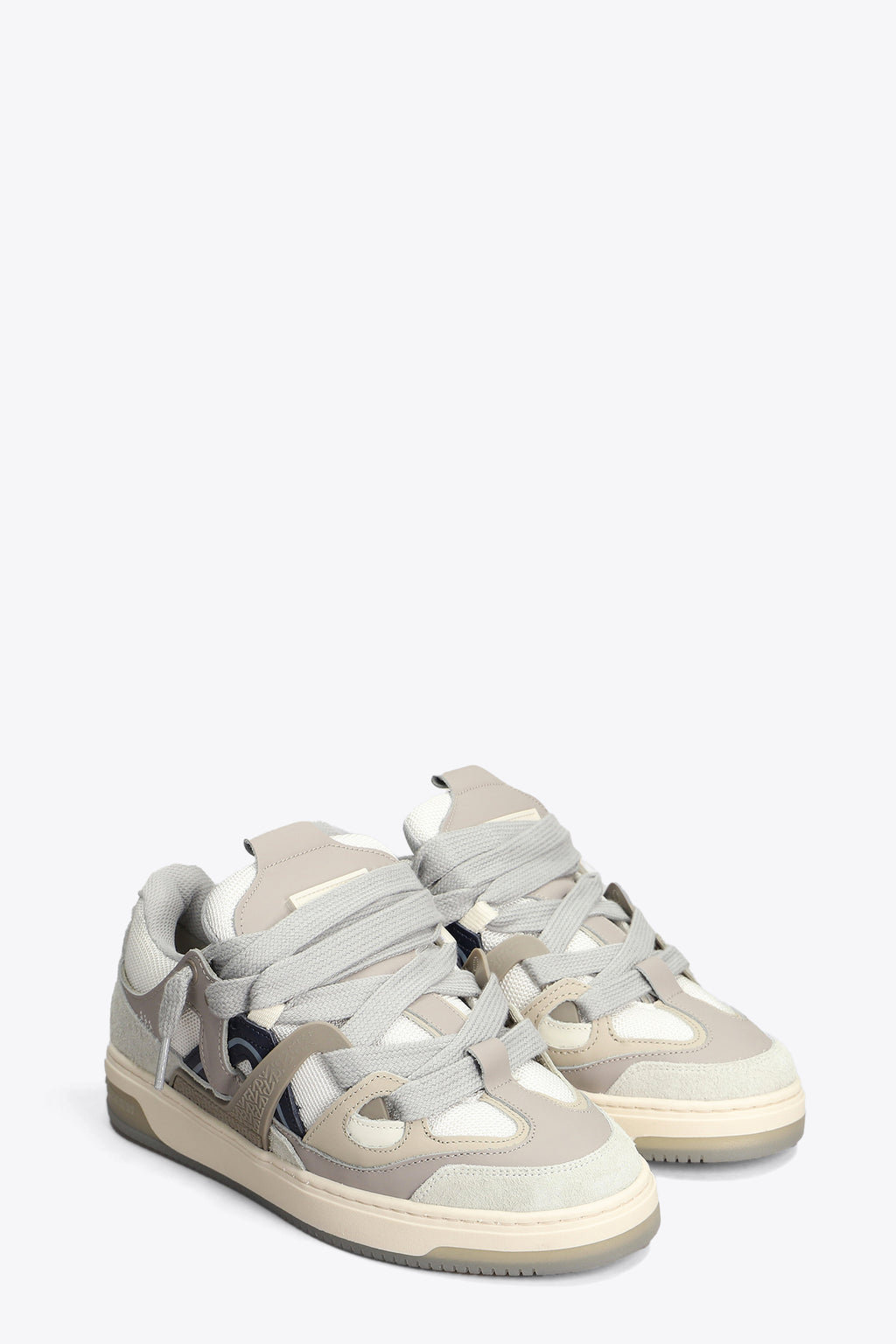 alt-image__Sneaker-bassa-in-pelle,-suede-e-mesh-grigia---Bully