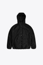 Black pvc hooded and padded rainproof jacket - Lohja Insulated Jacket 