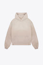 Felpa boxy fit in cotone panna sbiadito con cappuccio - Stepped Hem Hoodie 