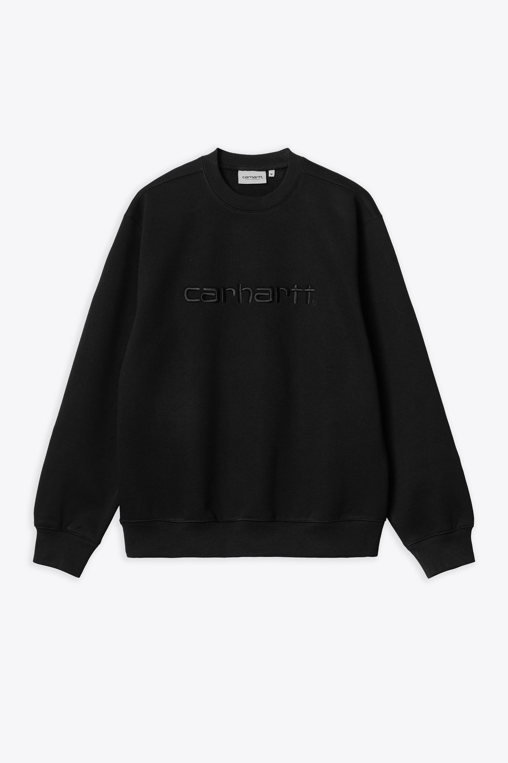 alt-image__Black-cotton-blend-sweatshirt-with-front-logo-embroidery---Carhartt-Sweatshirt