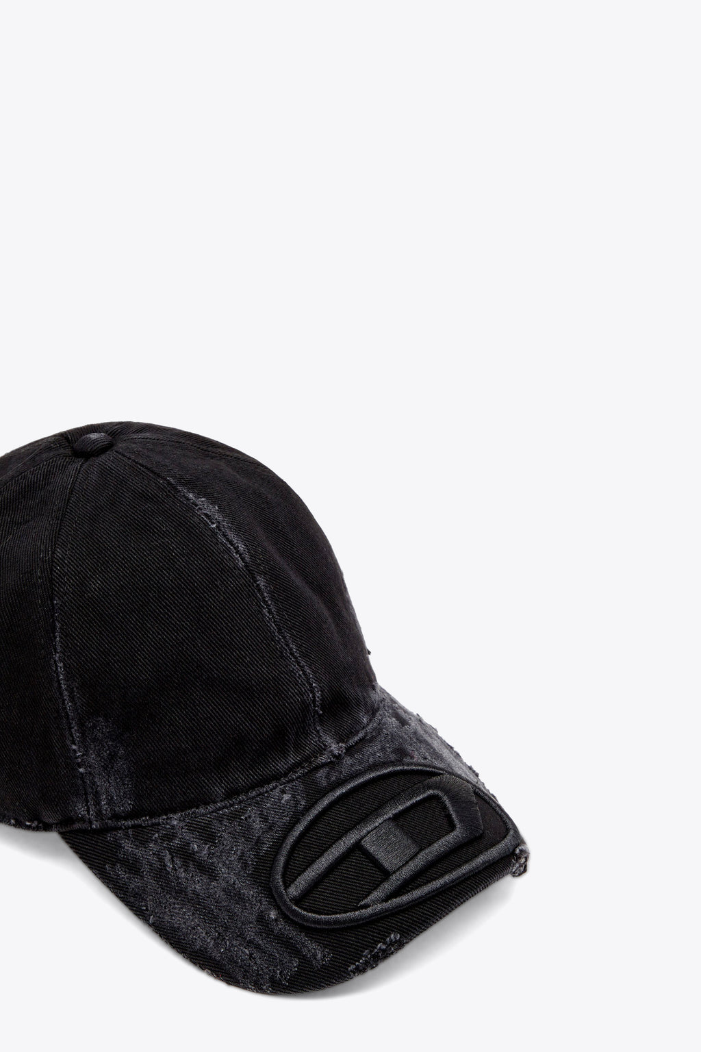 alt-image__Cappello-con-visiera-in-denim-nero-con-rotture---C-Ody