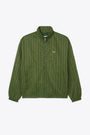 Green nylon jacket with monogram print  