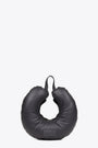 Borsa nera in pelle travel pillow 