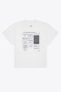 White cotton t-shirt with front graphic print and logo 