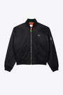 Black nylon waterproof bomber jacket 