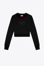 Black cropped sweatshirt with cut-out logo - F Slimmy Od 