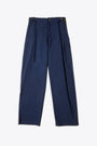 Pantalone blu con vita regolabile con bottoni - Size Free Pant 