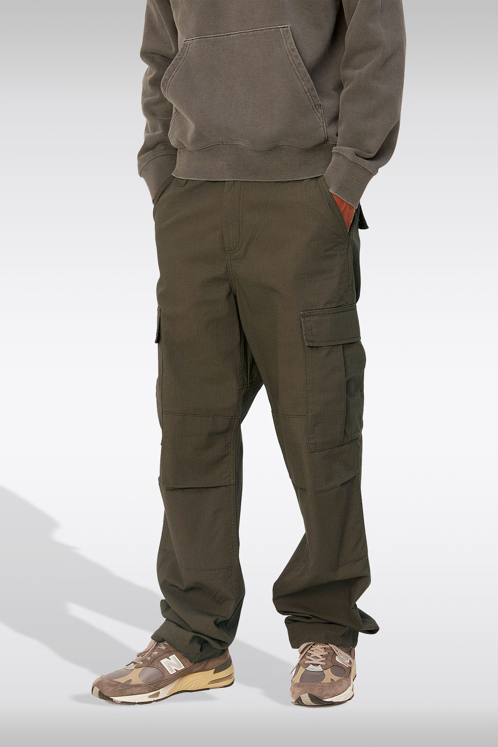 alt-image__Army-green-cotton-ripstop-cargo-pant---Regular-Cargo-Pant