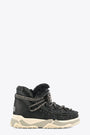 Black cracked sheepskin slip-on high trainer - Trainer Scoubidoo Lace 