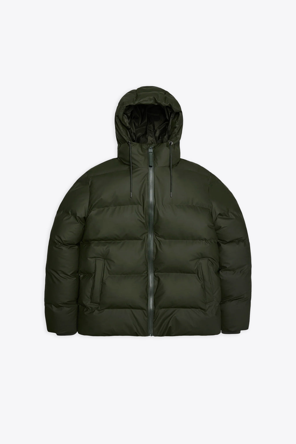 alt-image__Piumino-in-pvc-impermeabile-verde-militare-con-cappuccio---Alta-Puffer-Jacket