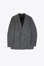 Grey wool double-breasted blazer  