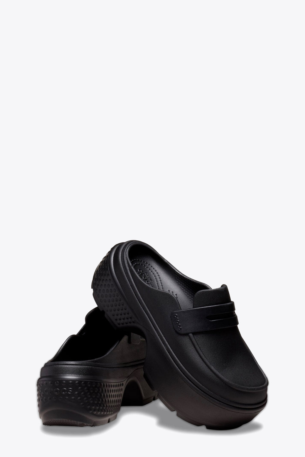 alt-image__Mocassino-slip-on-nero-in-gomma-con-suola-platform---Stomp-Loafer