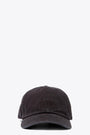 Black twill baseball cap with front logo embroidery 