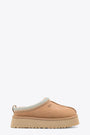 Beige suede slipper with platform sole - W Tazz 