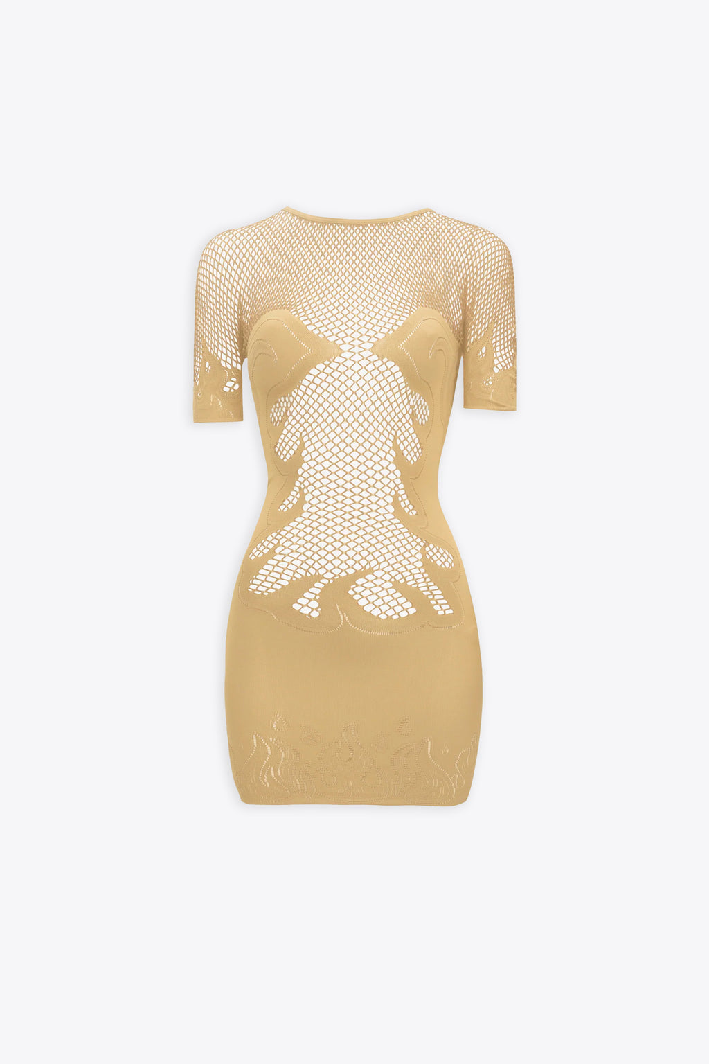 alt-image__Shaping-beige-lycra-short-dress-with-mesh-details---Pin-Up-Dress-