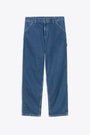 Mid-blue denim worker pant - Single Knee Pant 