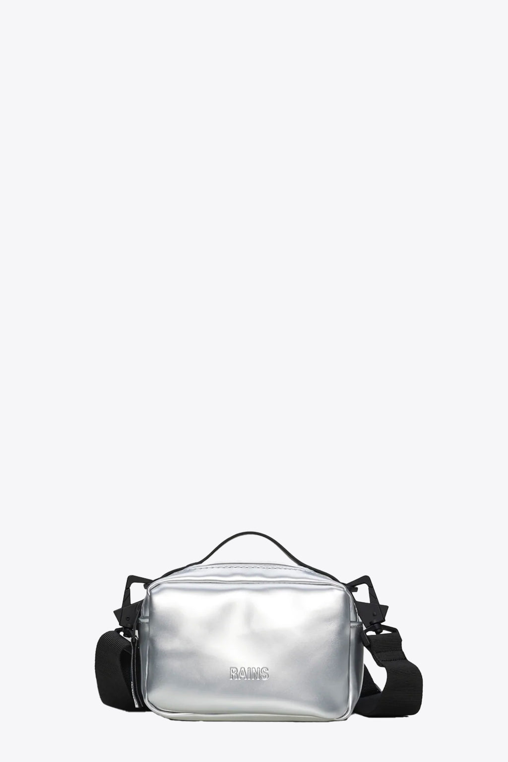 alt-image__Mirrored-silver-pvc-squared-small-bag-with-shoulder-strap---Box-Bag-Micro