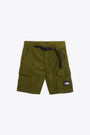 Military green nylon cargo shorts - NSE Cargo Pkt Short 