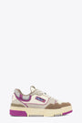 White leather low sneaker with fuchsia detail - Clc Low 