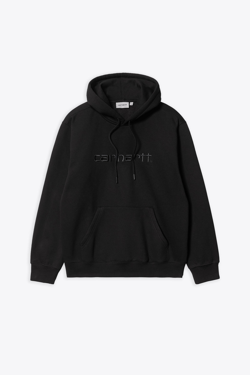 alt-image__Black-hoodie-with-front-logo-embroidery---Hooded-Carhartt-Sweatshirt