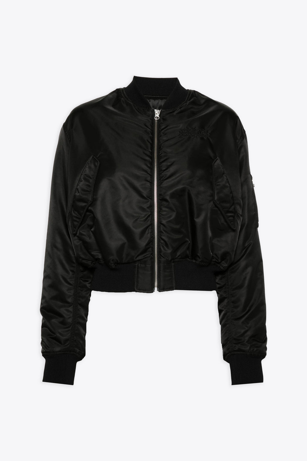 alt-image__Black-nylon-cropped-bomber-jacket