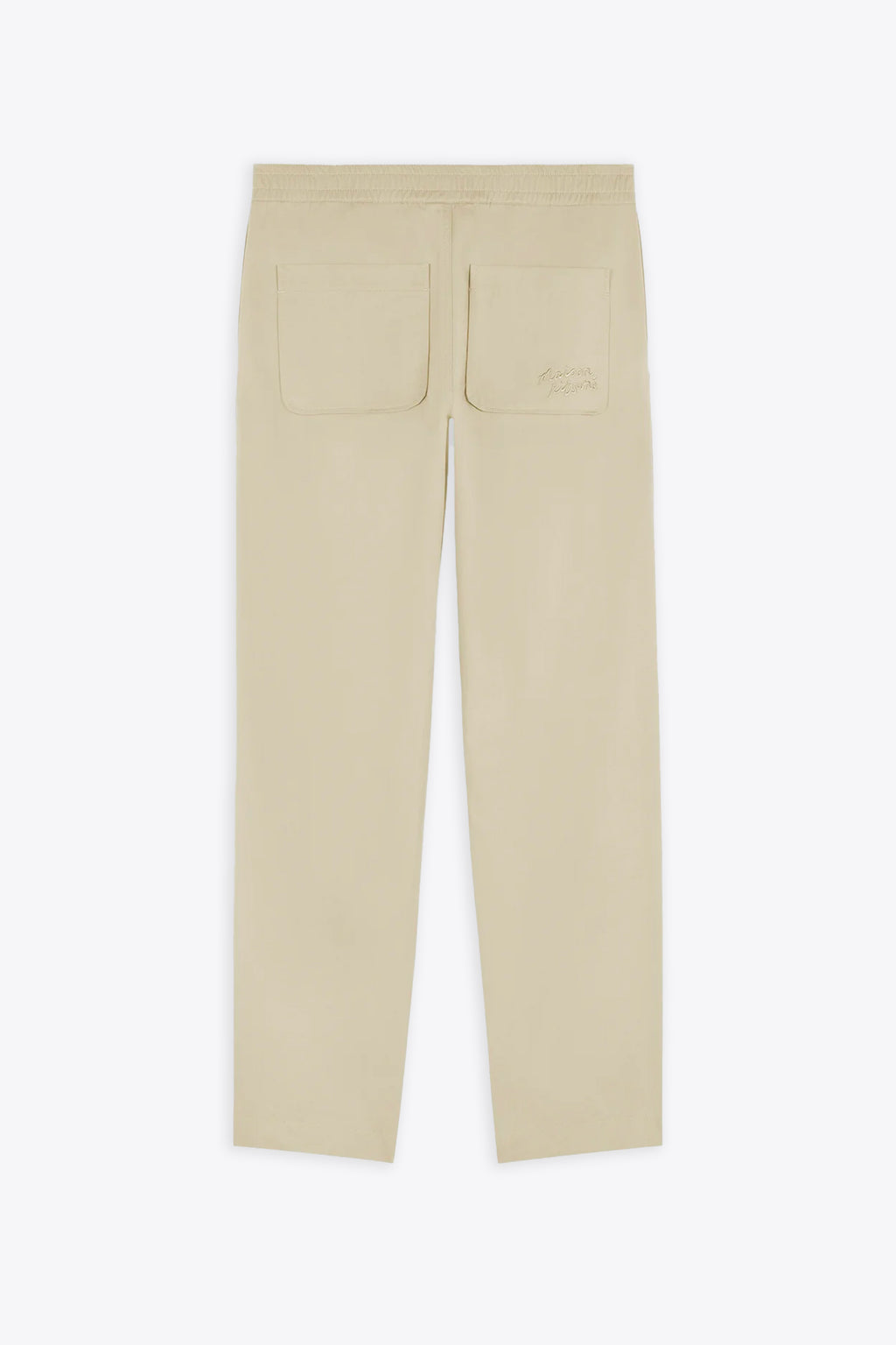 alt-image__Light-beige-cotton-pants-with-elastic-waistband---Casual-Pants