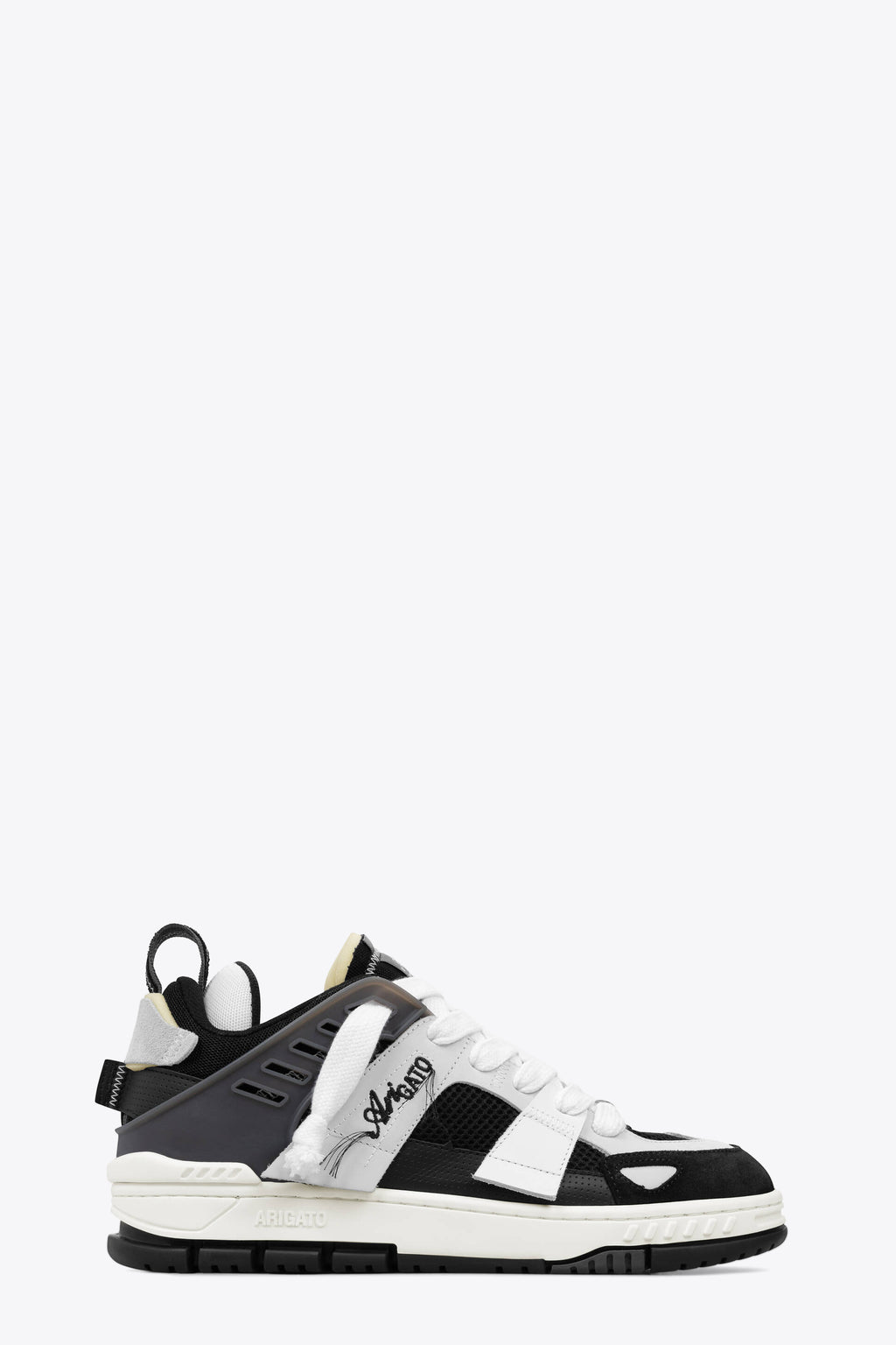 alt-image__Sneaker-bassa-in-suede,-pelle-e-mesh-bianca-e-nera---Area-Patchwork-Sneaker