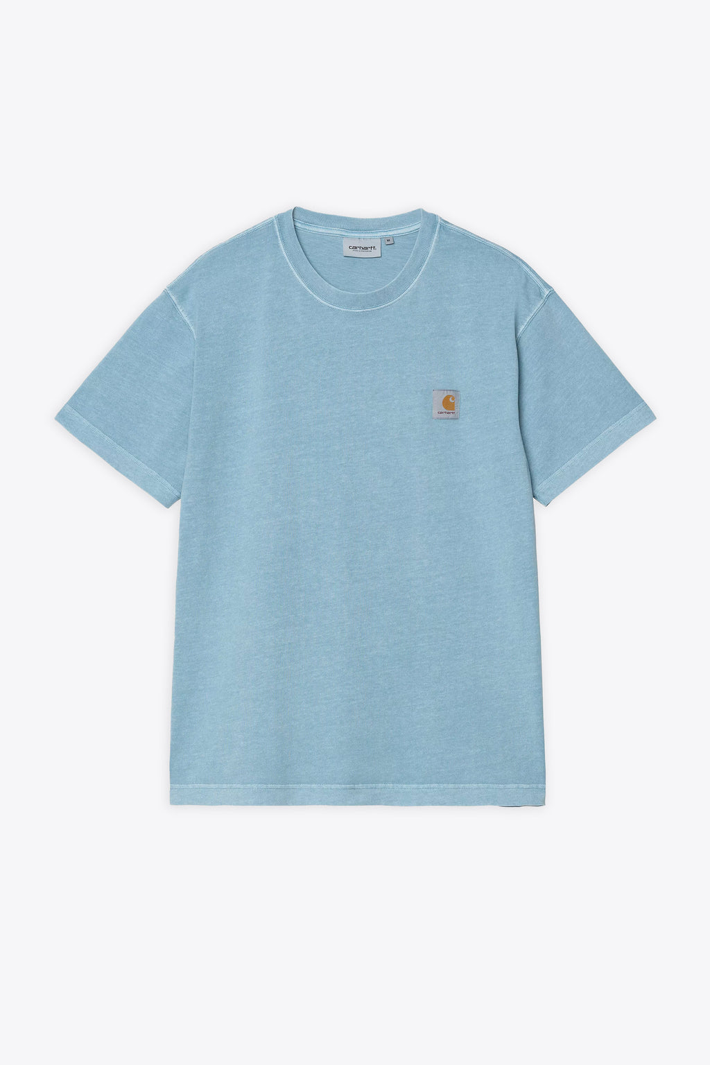 alt-image__Sky-blue-cotton-garment-dyed-t-shirt-with-chest-logo---S/S-Nelson-T-Shirt