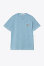 T-shirt in cotone celeste con logo al petto - S/S Nelson T-Shirt 