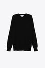 Black wool oversized crewneck sweater 