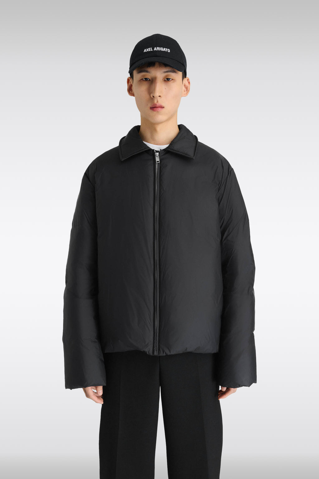 alt-image__Bomber-in-nylon-nero-con-colletto-e-zip---Boston-Puffer-Jacket