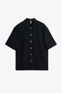 Black linen blend shirt with short sleeves - Spacey SS Shirt 