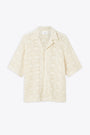 Off white crochet shirt with short sleeves - Eren Crochet Shirt 