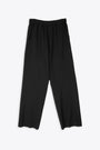 Black wool loose fit tailored pant 