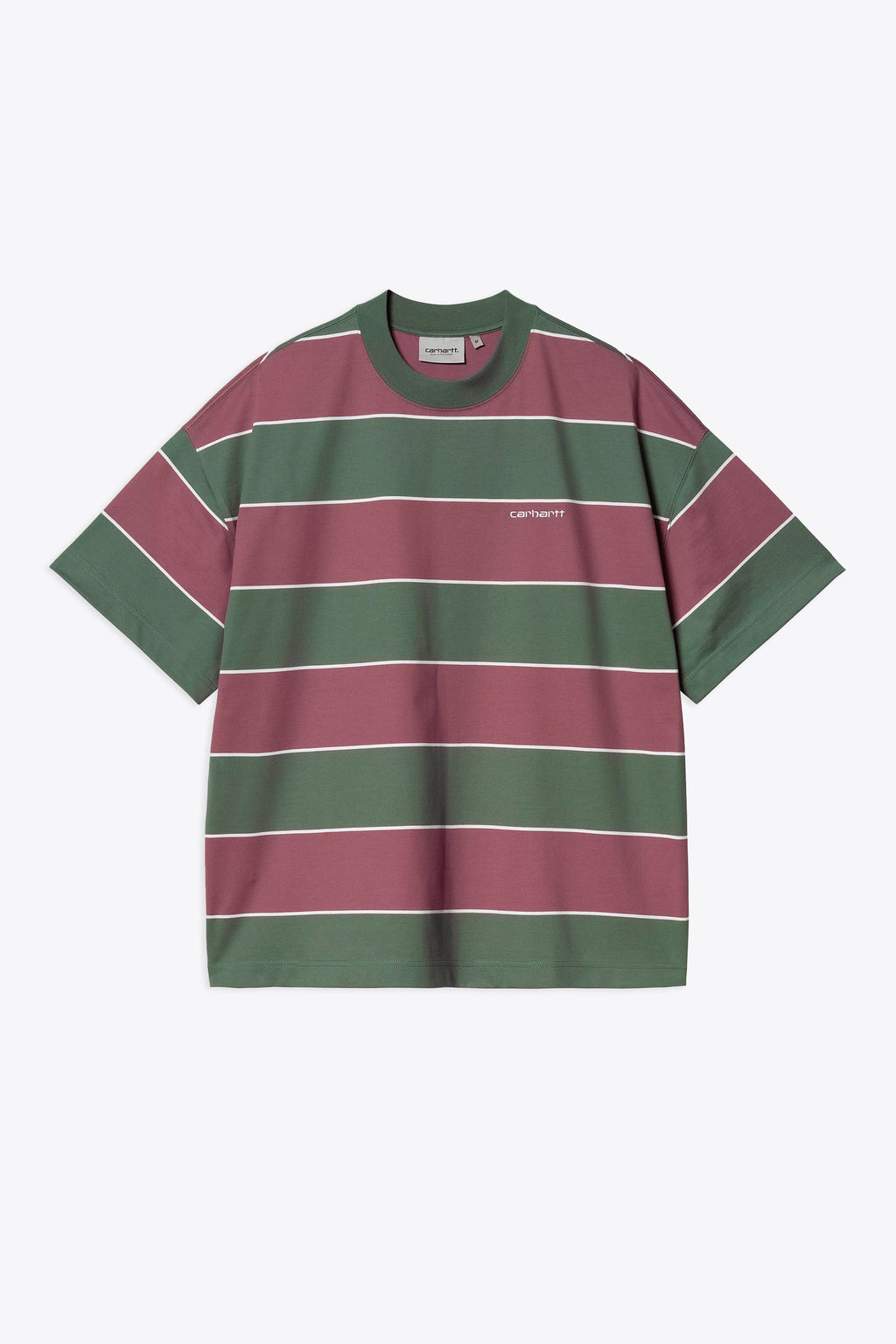 alt-image__T-shirt-in-cotone-a-strisce-verde-e-bordeaux---S/S-Quinby-T-Shirt