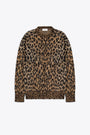 Leopard print alpaca sweater 