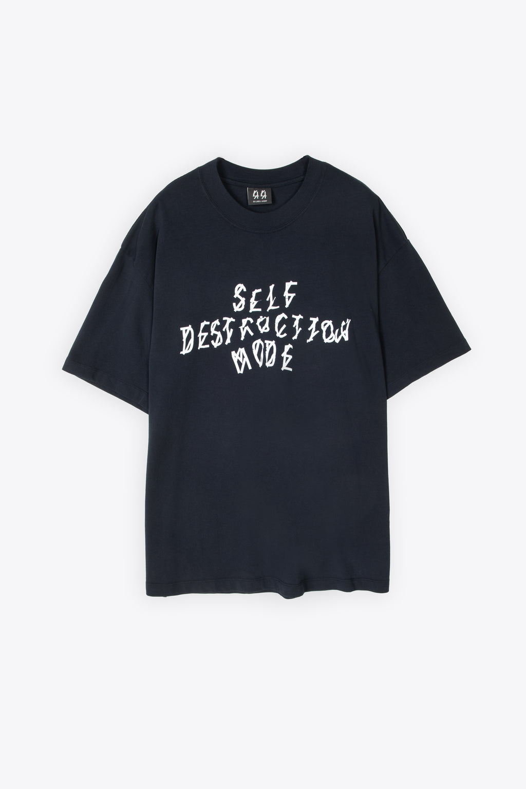 alt-image__T-shirt-nera-in-cotone-con-stampa-grafica-sul-retro-e-slogan-frontale---Stone-Destruct-Tee