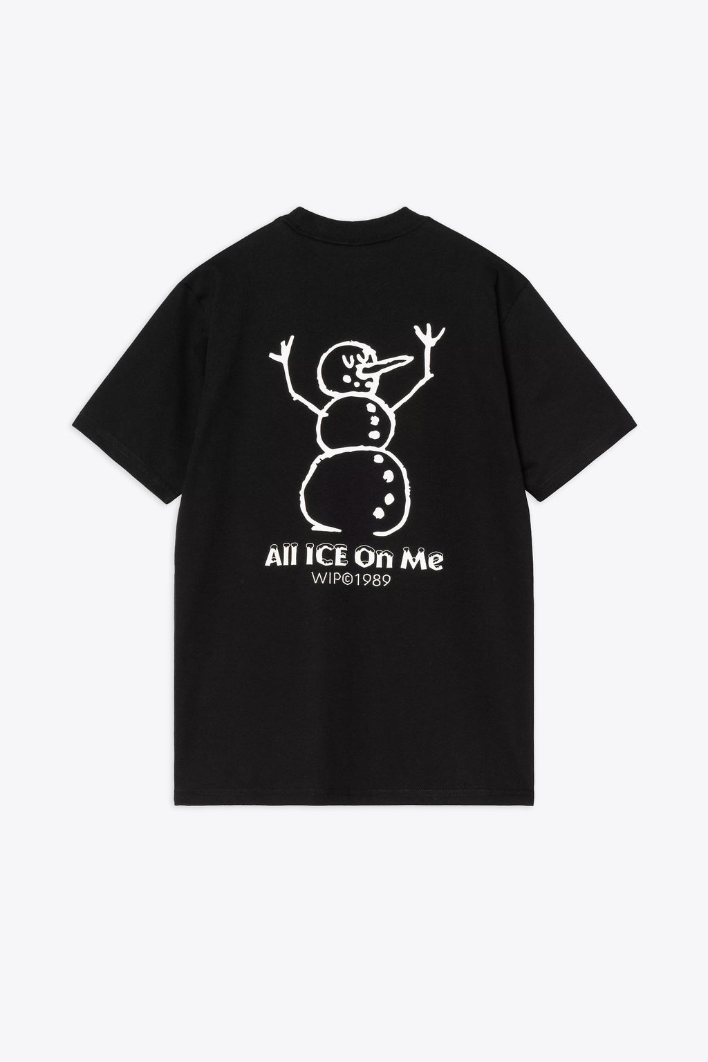 alt-image__T-shirt-nera-in-cotone-con-stampa-grafica-sul-retro-e-logo-al-petto---S/S-Ice-T-Shirt